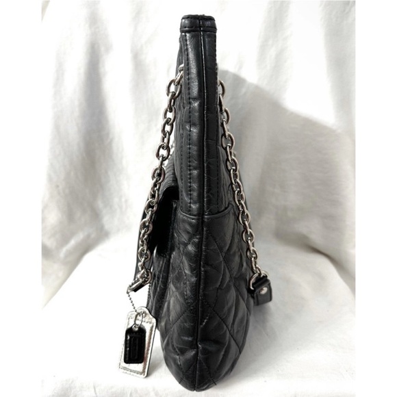 Coach Poppy Quilted Slim Chain 19854 Leather